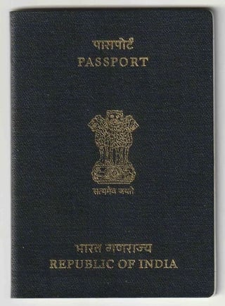 Front Cover of Indian Passport