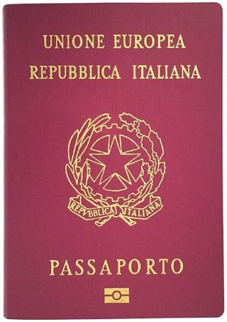 Front Cover of Italian Passport